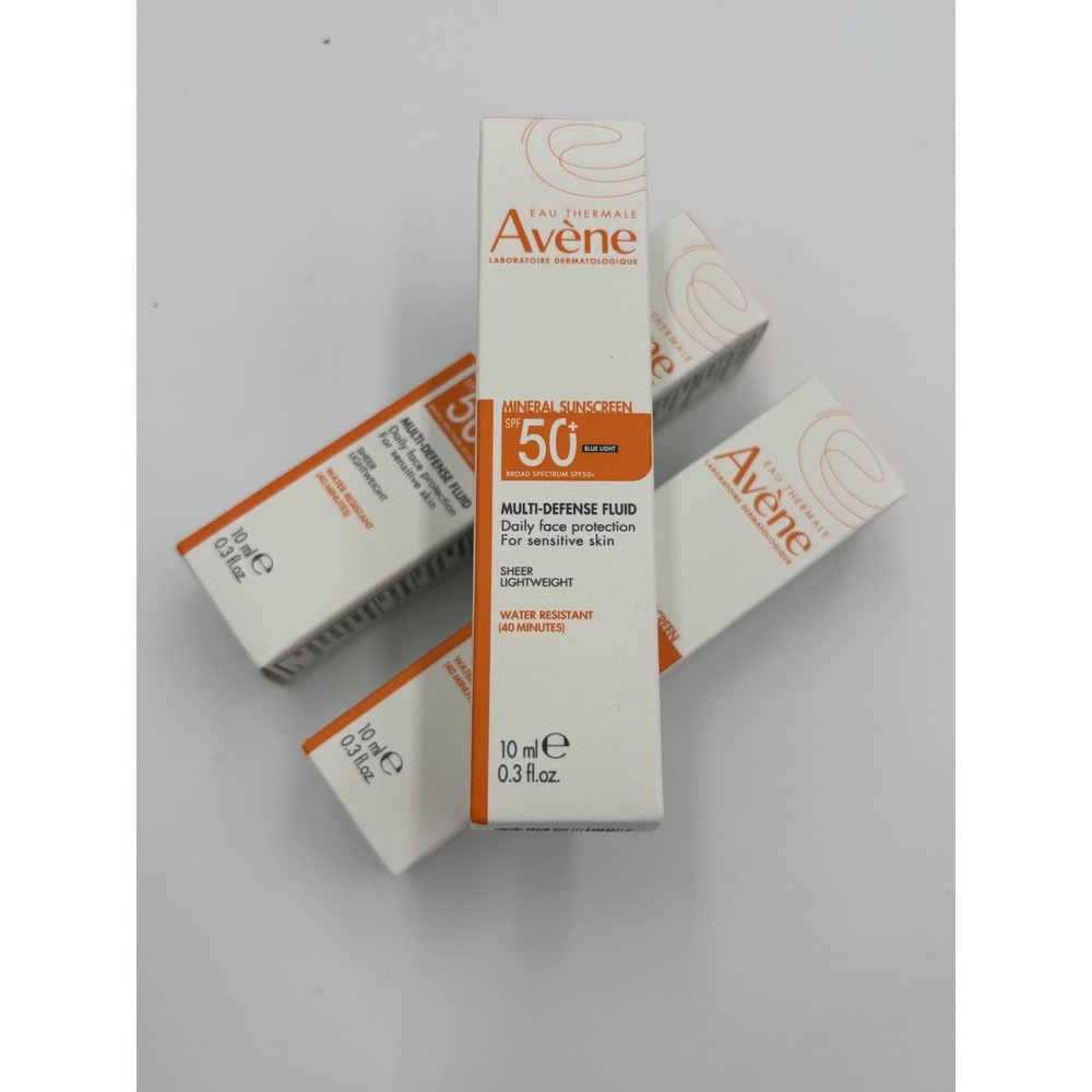 10 - 0 .3 FL. oz Avene Multi-Defense Fluid Daily Face Protection SPF 50 Samples